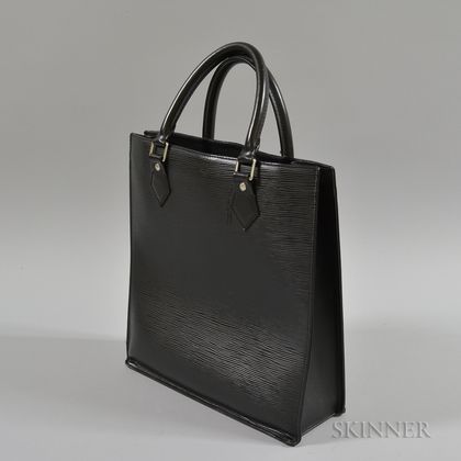 Louis Vuitton Black Leather Epi Plat Sac PM Tote Bag