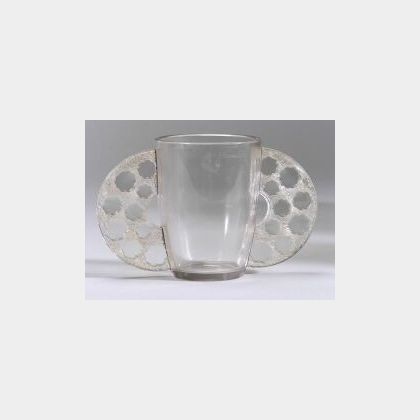 Rene Lalique &#34;Caudebec&#34; Glass Vase 