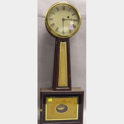 Federal Mahogany and Eglomise Banjo Wall Timepiece