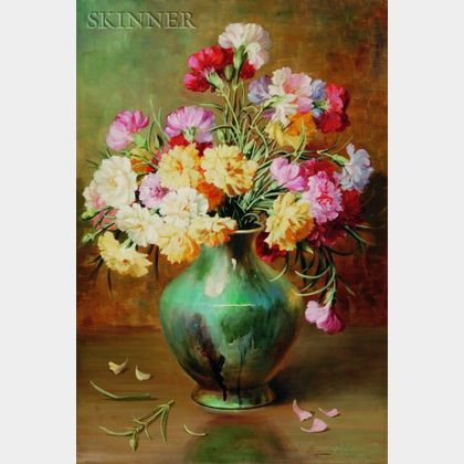 Emily Harris McGary Selinger (American, 1848-1927) Bouquet of Carnations