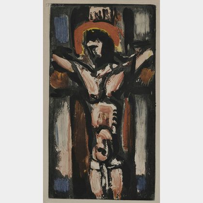 After Georges Rouault (French, 1871-1958) Christ sur la Croix.