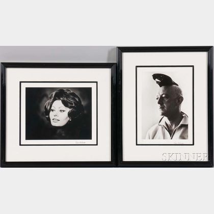 Roddy McDowall (English, 1928-1998) Two Portraits: Alec Guinness, New York City