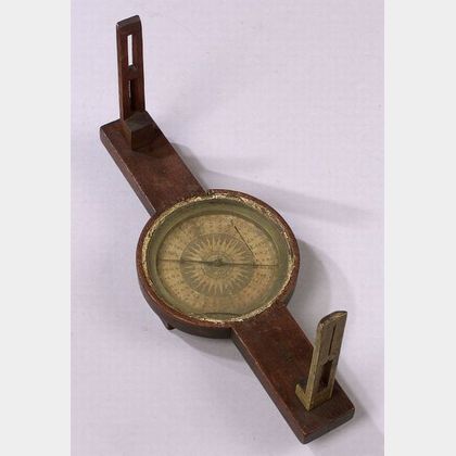 Rare Mahogany Surveyor's with Compass Card by George Adams