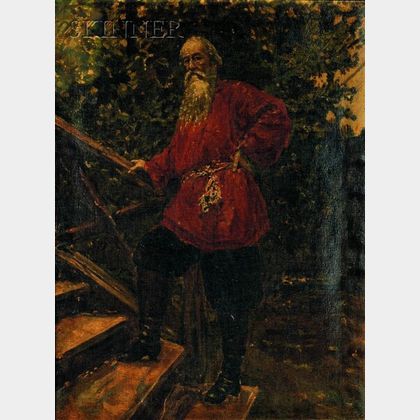 Ilya Efimovich Repin or His Circle (Russian, 1844-1930) Portrait of Vladimir Stasov
