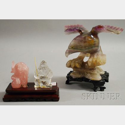 Three Chinese Hardstone Carvings