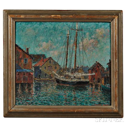 Rupert Lovejoy (American, 1885-1975) Harbor Scene