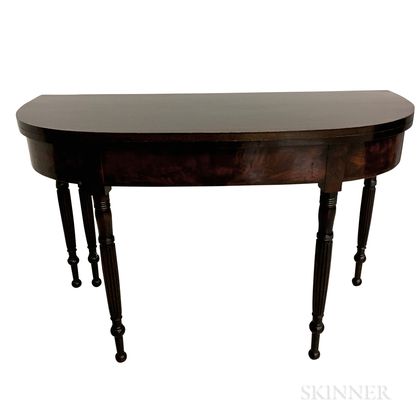 Federal-style Mahogany Demilune Table