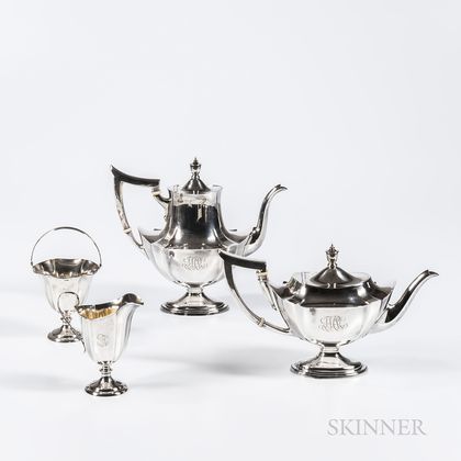 Assembled Four-piece Sterling Silver Tea and Coffee Service