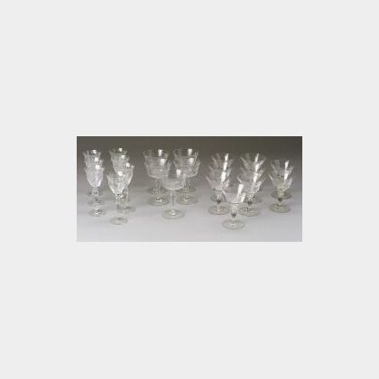Twenty-one Pieces of Hawkes and Other Stemware