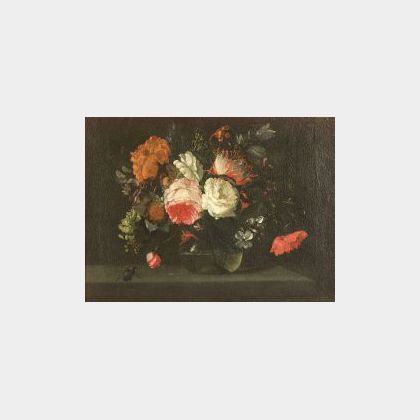 Manner of Nicolaes van Veerendael (Flemish, 1640-1691) Floral Still Life with Beetle