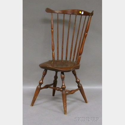 Windsor Stained Wood Fan-back Side Chair