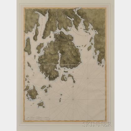 Nantucket and Mount Desert Island, Two Facsimile Maps. Joseph Frederick Wallet Des Barres (1721-1824)