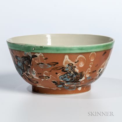 Slip-marbled Pearlware Bowl