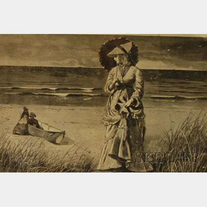 Winslow Homer, On the Beach, Two Are Company, Three are None, Wood