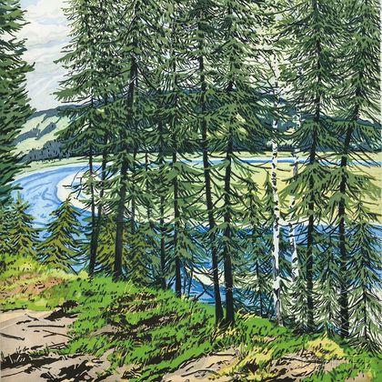 Neil Welliver (American, 1929-2005) Synthetic Blue - St. John