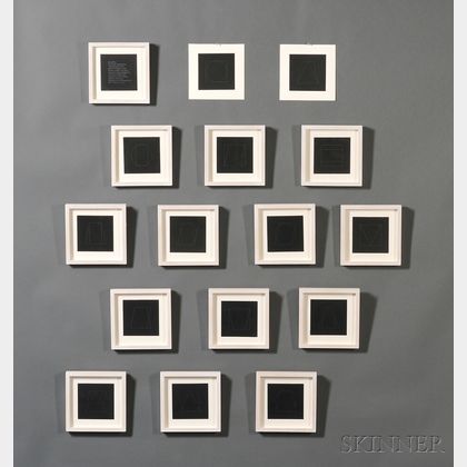 Sol LeWitt (American, 1928-2007) All Double Combinations (Superimposed) of Geometric Figures (Circle, Square, Triangle, Rectangle, Trap