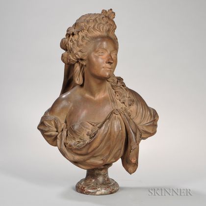 Terra-cotta Bust of Madame Marie Madelaine Guimard