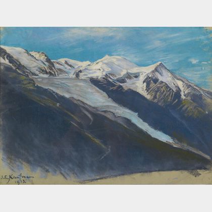 Joseph Clement Kaufmann (French, 1867-1925) Der Mont Blanc...