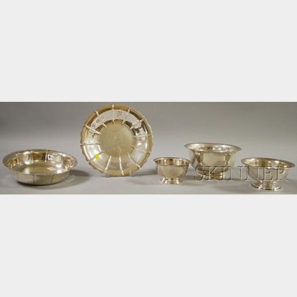 Five Sterling Silver Bowls and Dishes