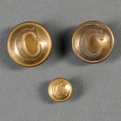 Three Confederate Cavalry Buttons