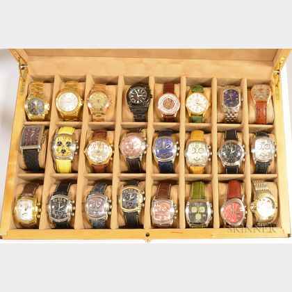 Twenty-four Designer Fashion Wristwatches