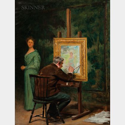 Isaac Henry Caliga (American, 1857-1934) The Artist at Work