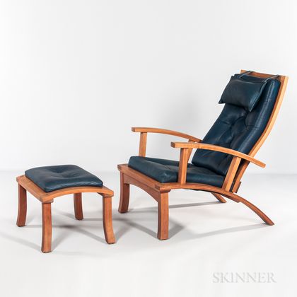 Thomas Moser Lolling Chair and Ottoman