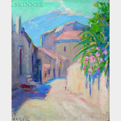 Mary A. Kirkup (American, 20th Century) Street in Taormina