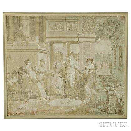 French Grisaille Wallpaper Panel