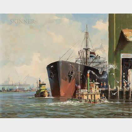 William Lawrence, aka Casper Hjalmar Amundsen (American, 1911-2001) Brooklyn Docks