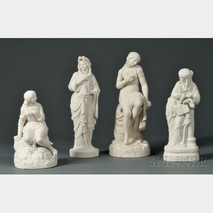 Four Female Parian Figures