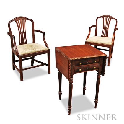Three Pieces of Federal-style Mahogany Furniture
