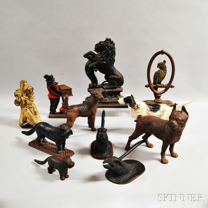 Eleven Animal-form Cast Iron Objects