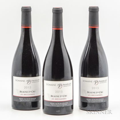 Jean Marc Pavelot Beaune Les Bressandes 2015, 3 bottles 