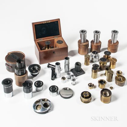 Collection of Assorted Lenses and Microscope Accessories
