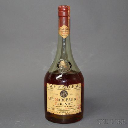 Guy Marceau Grande Fine Champagne Cognac VO 15 Years Old, 1 4/5 quart bottle 