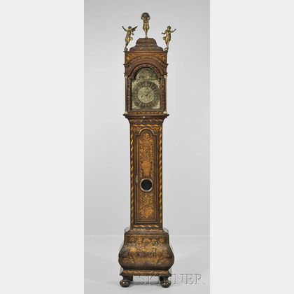 Jan Koogje Marquetry Bombe Longcase Clock