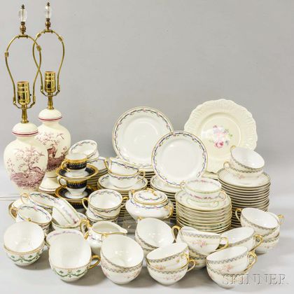Large Group of Limoges Porcelain Tableware. Estimate $150-250