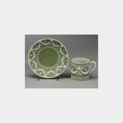 Wedgwood Three Color Jasper Dip Coffee Can and Saucer