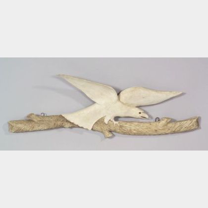Carved White Eagle Maple Wall Plaque
