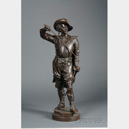 Large French Bronze Figure of a Cavalier, Don Cesar