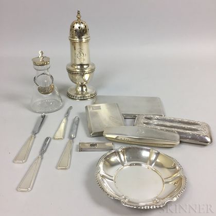Group of Sterling Silver Tableware and Accessories