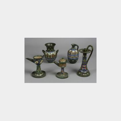 Five Gouda Pottery Pieces