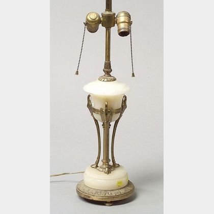 Directoire-style Onyx and Gilt-metal Lamp Base
