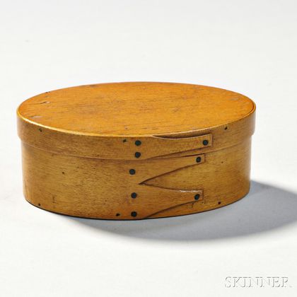 Shaker Yellow-painted Oval Box
