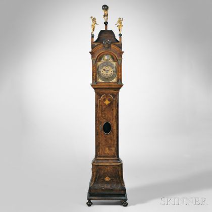 Roger Dunster Burl Walnut Eight-day Musical Clock with Alarm