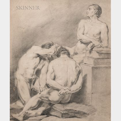 Georg Melchior Kraus (German, 1737-1806) Study of Three Male Figures
