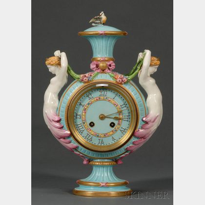 Wedgwood Majolica Mermaid Clock/Vase