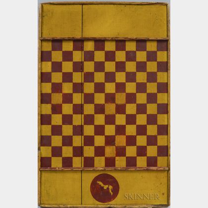 Red- and Yellow-painted Double-sided Game Board