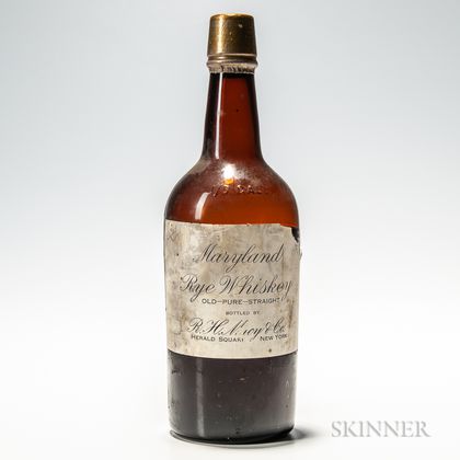 Maryland Rye Whiskey, 1 4/5 quart bottle 